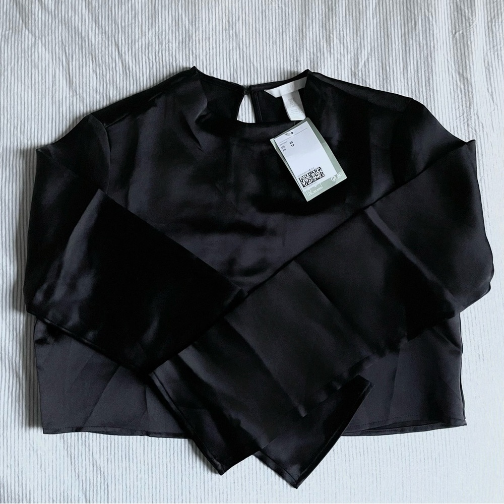 Black Satin Blouse